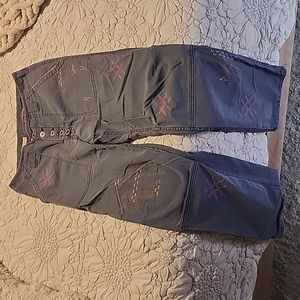 Pilcro Pants with patch work. Size 30. Purple